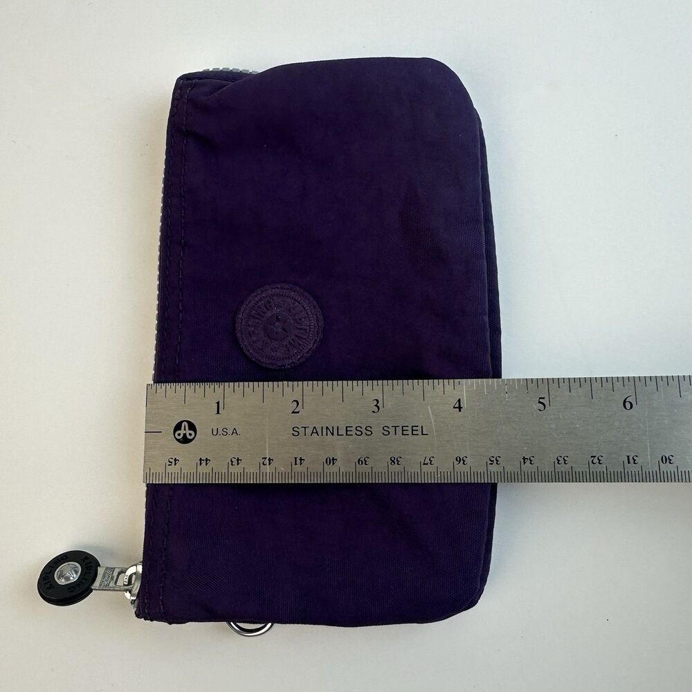 Kipling Deep Purple Creativity Large Zipper Organizer Accessory Pouch Wallet - Picture 9 of 9